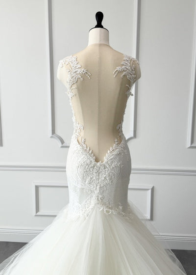 Galia lahav Loretta Mermaid 라인 웨딩 드레스 White White