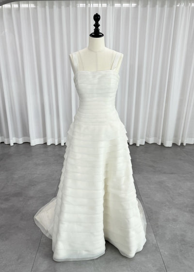 PRONOVIAS A-Line Wedding Dress Ivory White First Owner Shoulder