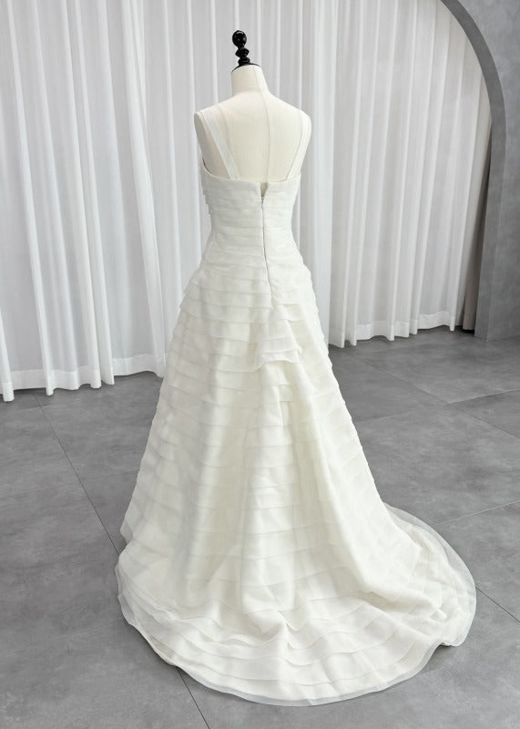 PRONOVIAS A-Line Wedding Dress Ivory White First Owner Shoulder