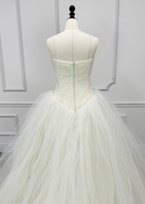 Vera Wang Bride Ballerina Kate Hudson的Ballerina Princess Line版本象牙白人第一所有者郁金香