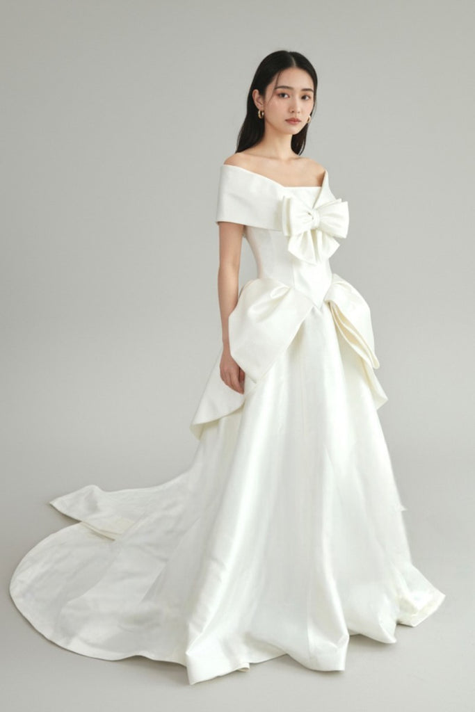 EMarie(エマリーエ)リボンボンネ エマリーエ EMarie ダブルリボンケープカラー Aライン – &Belle