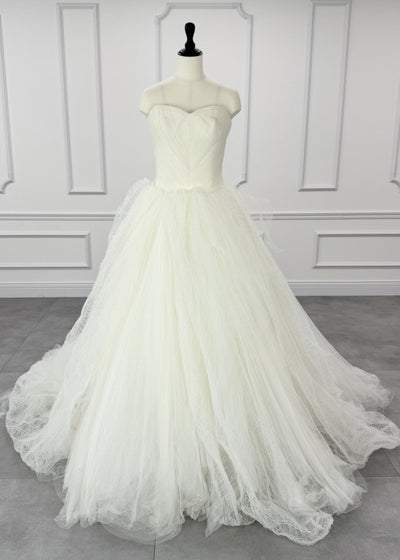 VERA WANG BRIDE Octavia Princess Line Ivory White First Owner Tulle Heart Cut