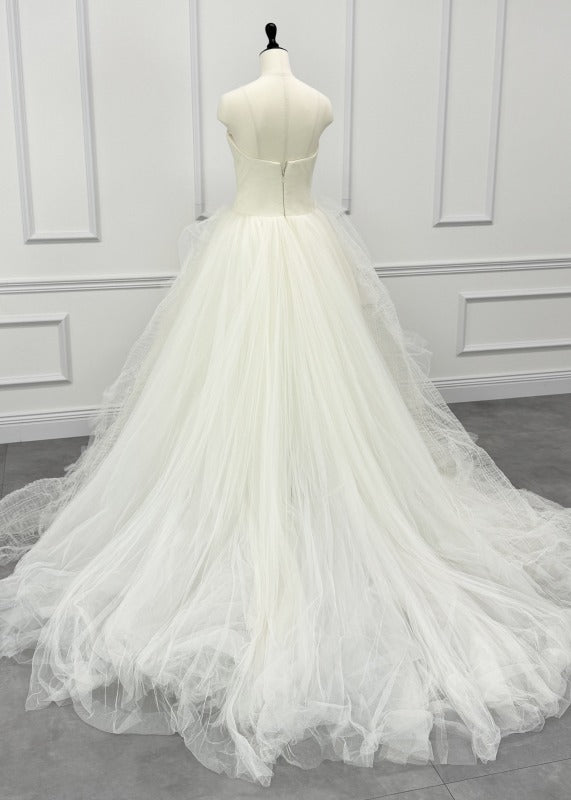 VERA WANG BRIDE Octavia Princess Line Ivory White First Owner Tulle Heart Cut