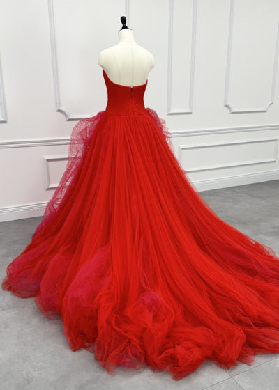 VERA WANG Octavia Cardina Octavia Cardinal Princess Line Wedding Dress Red Red First Owner Red Dress Tulle