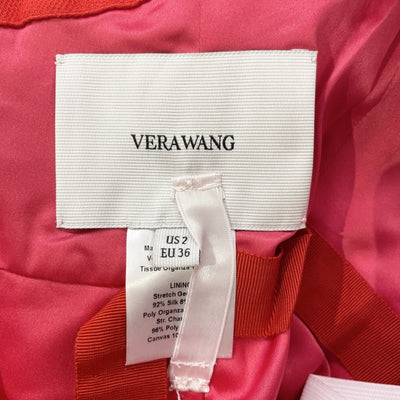 Vera Wang Octavia cardina 옥타비아 추기 공주 라인 웨딩 드레스 빨간색 빨간 첫 번째 주인 빨간 드레스 얇은 명주