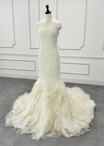 VERA WANG BRIDE Gemmal Gemma Mermaid Line Ivory White First Owner 2way Mermaid