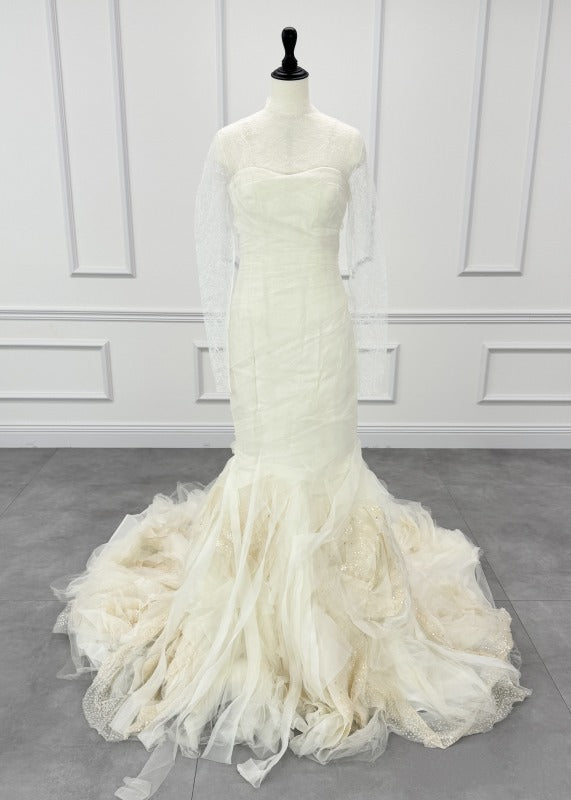 VERA WANG BRIDE Gemmal Gemma Mermaid Line Ivory White First Owner 2way Mermaid