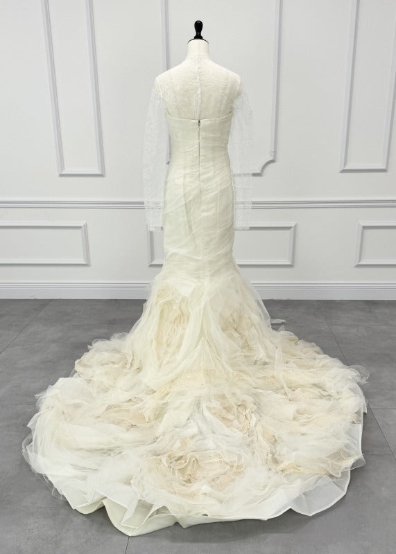 VERA WANG BRIDE Gemmal Gemma Mermaid Line Ivory White First Owner 2way Mermaid