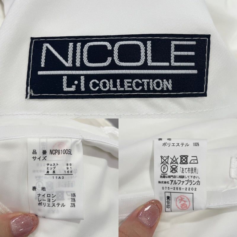 ニコル NICOLE プリンセスライン ウェディングドレス オフホワイト ファーストオーナー 2way 刺?