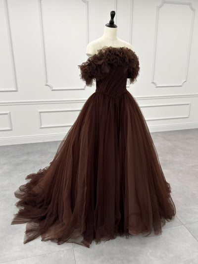 TuNoahwedding NOA0058_brown Color Dress Princess Line